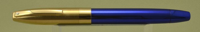 Sheaffer Legacy 1 Fountain Pen - Brushed Gold with Blue Body, Touchdown