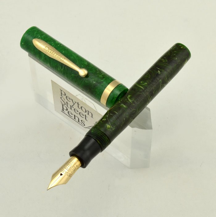 Sheaffer Lifetime Flat Top - Green, Junior Size, Humped Clip, Fine