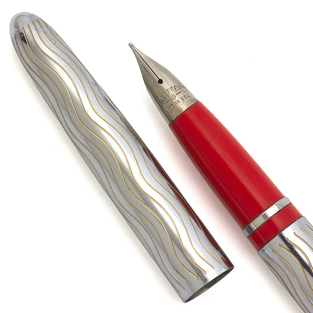 Lady Sheaffer I Skripsert (1960s) - Tweed w/Red Section, Cartridge
