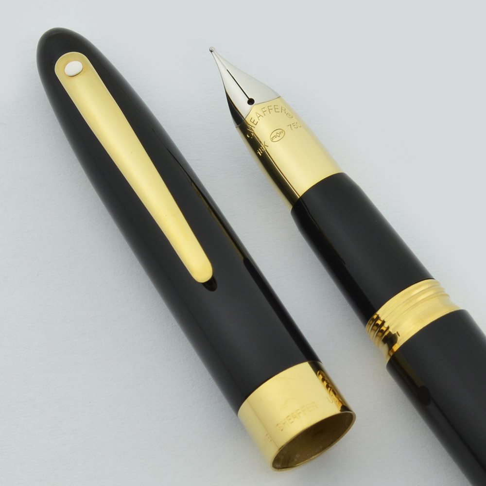 Sheaffer Crest (Reissue) Fountain Pen - #591 Black Lacquer, Medium Sheaffer Crest (Reissue) Fountain Pen - #591 Black Lacquer, Medium