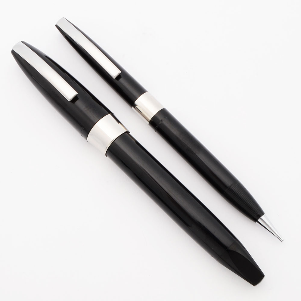 Sheaffer PFM I Fountain Pen Set - Black, PdAg Medium-Fine Nib