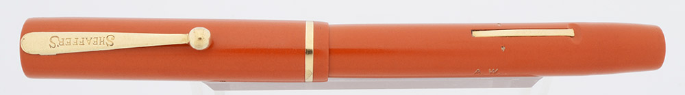 Sheaffer Flat Top 3-25 Fountain Pen (1930) - Orange w/GT, Full