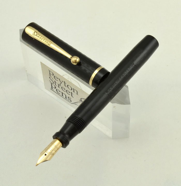 Sheaffer Flat Top Student Special - 1920s, Black, Semi-Flex 22 Nib  (Superior, Restored) - Peyton Street Pens