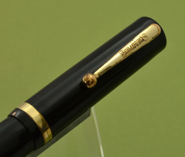 Sheaffer #22 Student Special Fountain Pen (late 1920s) - Black Permanite w  Gold Trim, Lever Filler, Fine 14k #22 Student Special Nib (Excellent,  Restored) - Peyton Street Pens