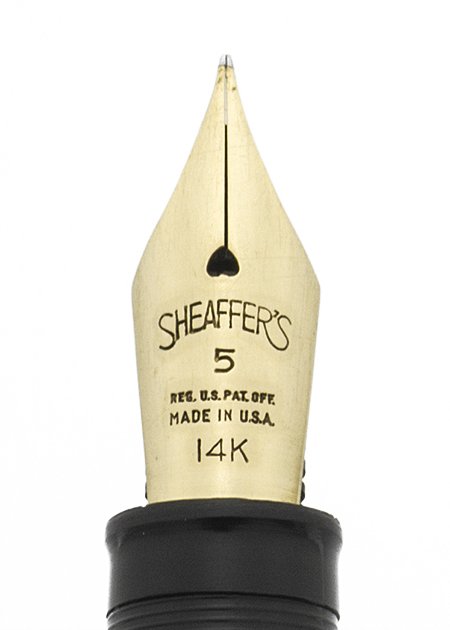 Sheaffer Admiral Snorkel Fountain Pen - Black, Fine 14k Nib