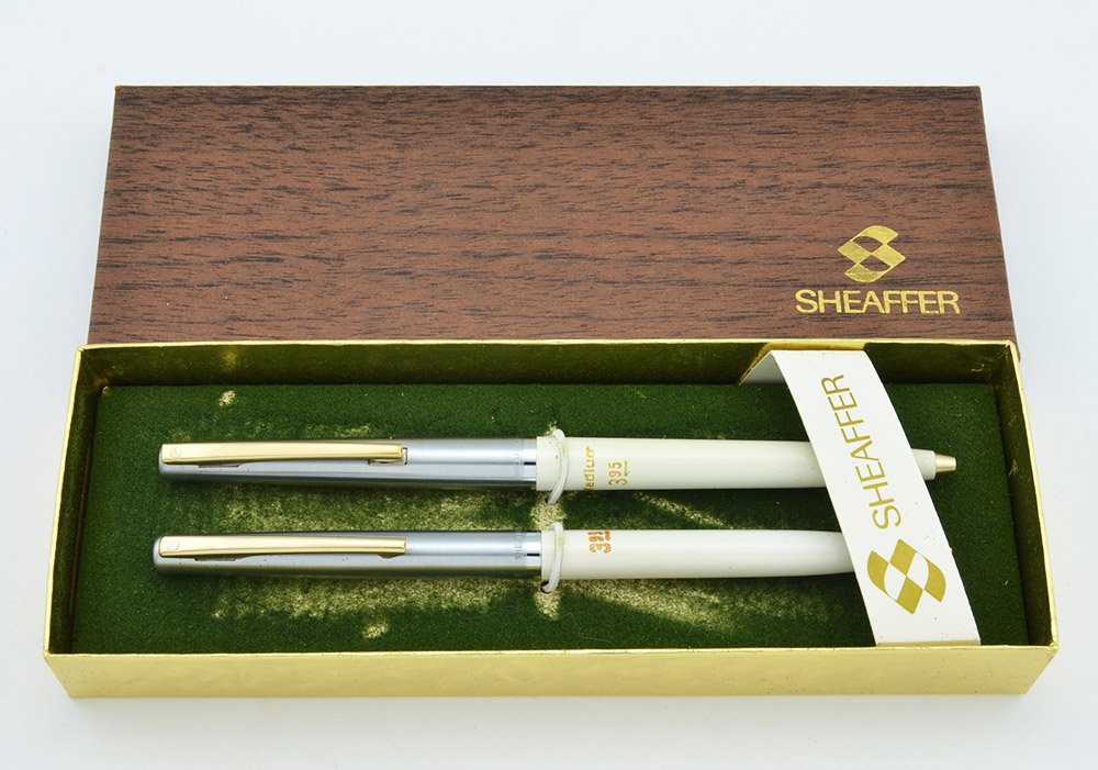 Sheaffer Stylist Ballpoint & Pencil Set - White Doctors Set, Chrome ...