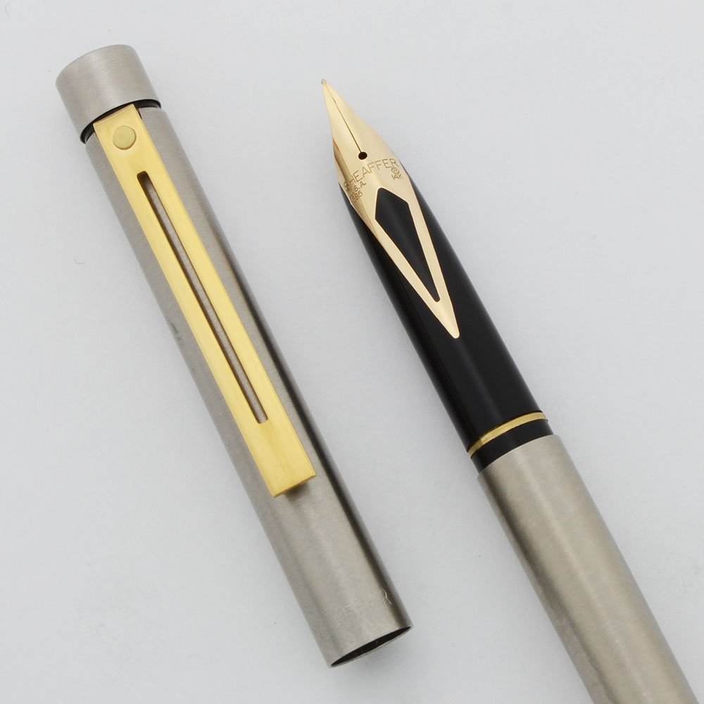 Sheaffer Targa 1001XGS Slim Fountain Pen - Brushed Chrome, GT