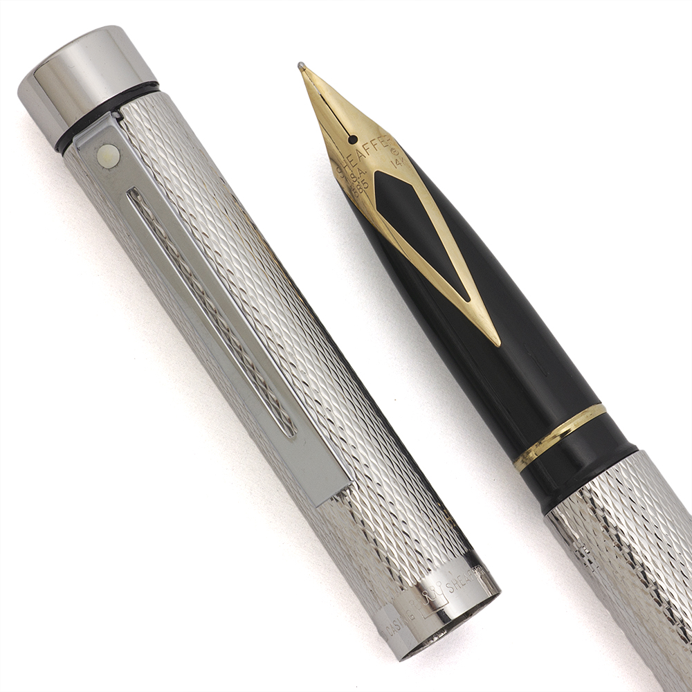 Sheaffer TARGA 1008 Fountain Pen - Silver Plated Barleycorn