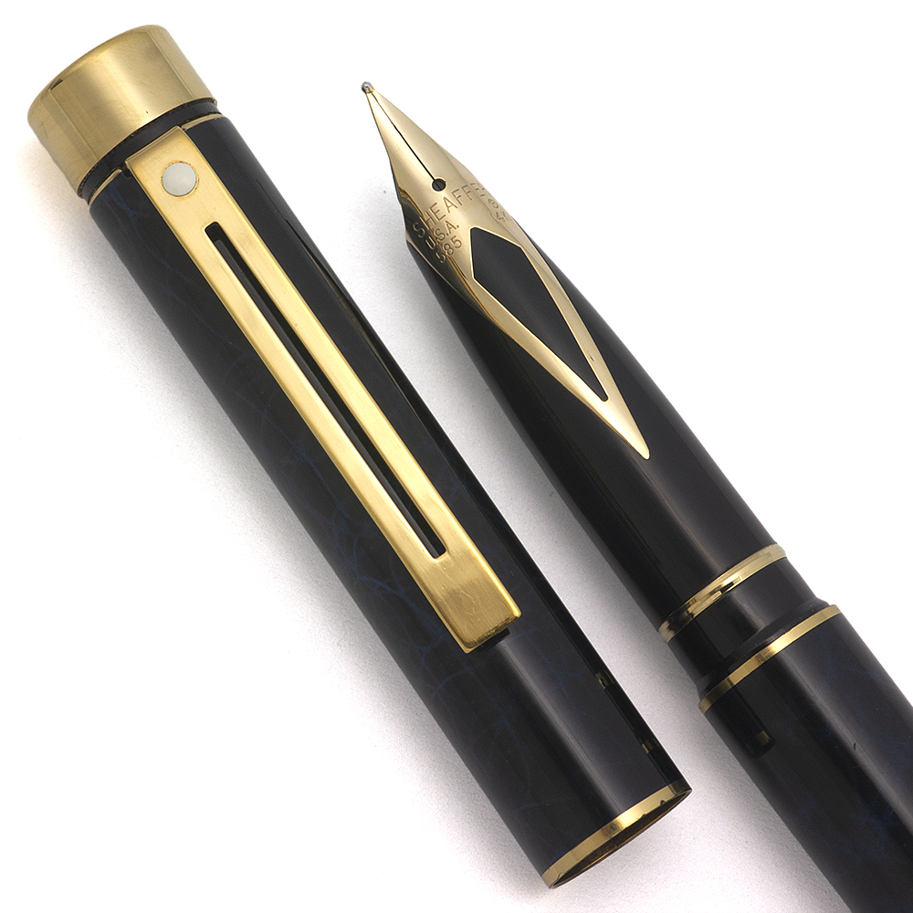 SHEAFFER 万年筆 タルガ 1036 Blue Ronce 14K CIRCA 1978 SHEAFFER TARGA BLUE RONCE MEDIUM NIB FOUNTAIN PEN NEVER INK