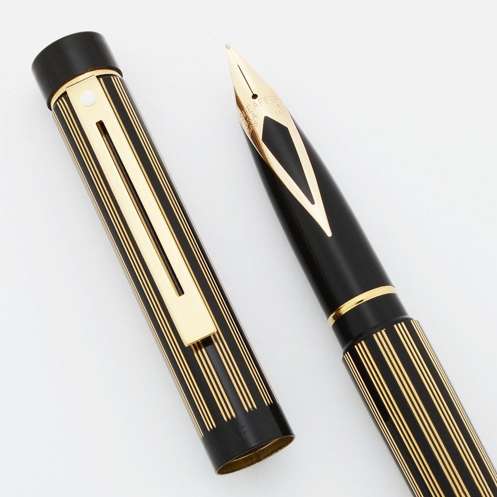 Sheaffer シェーファー Regency 675 万年筆 14K Sheaffer Targa 675 Fountain Pen - Regency Stripe, Fine 14k Nib