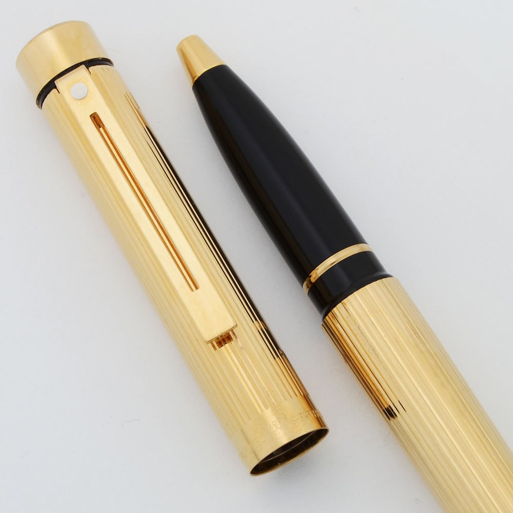 Sheaffer Targa 1005 Rollerball Pen - Gold Fluted, Amoco Logo (New