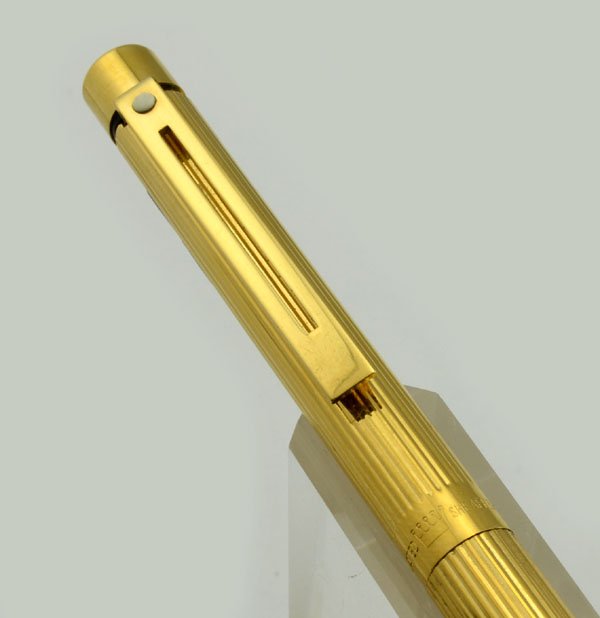 Sheaffer Targa 1005 Ballpoint Pen - 23k Electroplated Gold Fluted 