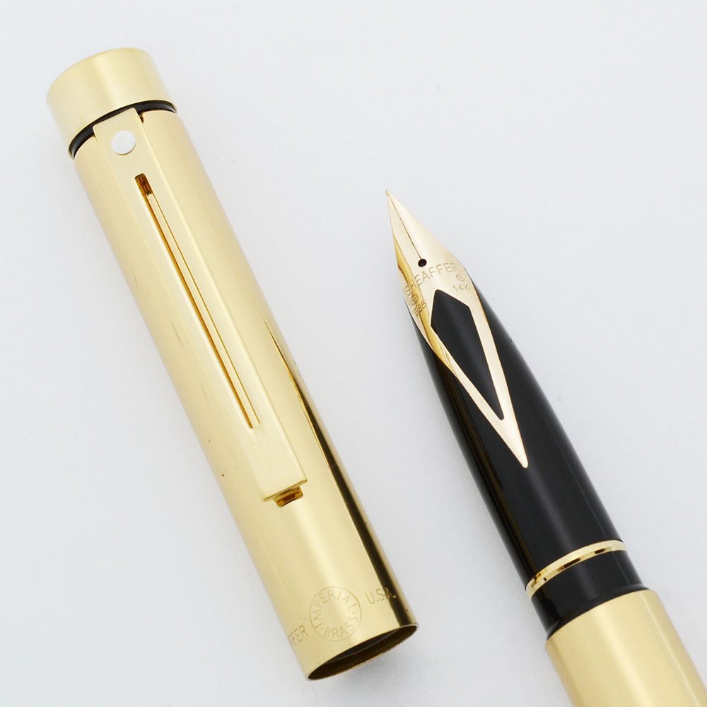 Sheaffer Targa 1020 Fountain Pen Set - Imperial Brass, 14k Fine