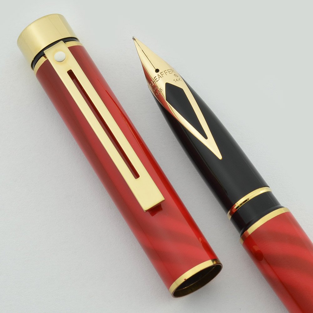Sheaffer TARGA 1181 Fountain Pen - Flame Red Color Palette