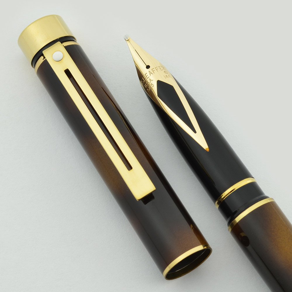 Sheaffer Targa 万年筆 ケース付き Sheaffer TARGA 1032 Fountain Pen - Lacquer Tortoise Shell, 14K