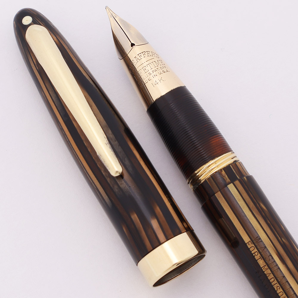 Sheaffer Triumph Lifetime Fountain Pen (1940s) - Golden Brown