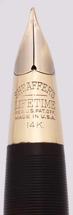 シェーファー トライアンフ ライフタイム 万年筆 14K 1940s Sheaffer Triumph Lifetime Fountain Pen (1940s) - Golden Brown