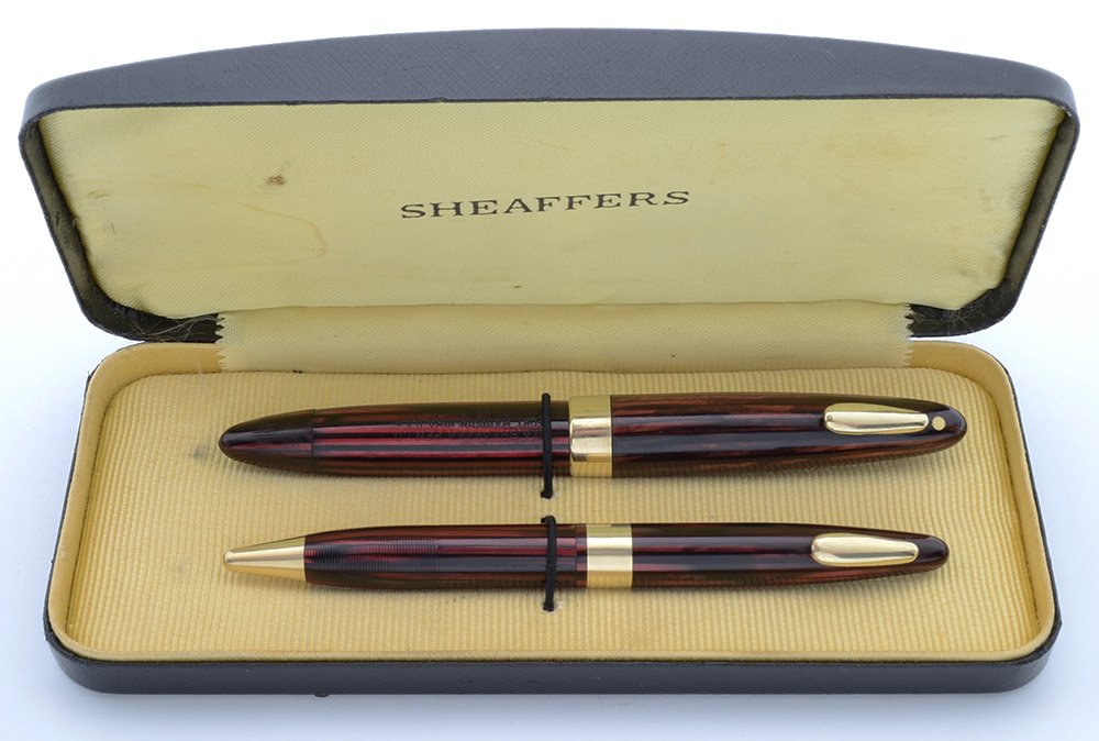 Sheaffer Tuckaway 1000 Fountain Pen Set - Carmine, Triumph Nib