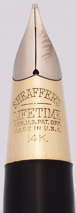 Sheaffer Lifetime Tuckaway 1250 (1940s) - Black w Wide Cap Band