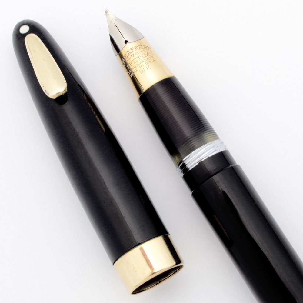 Sheaffer Tuckaway Saratoga Fountain Pen - Black, Vac Fil, Fine