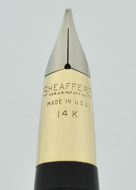 Sheaffer Valiant Snorkel (1950s) - Black, Medium Cursive Italic