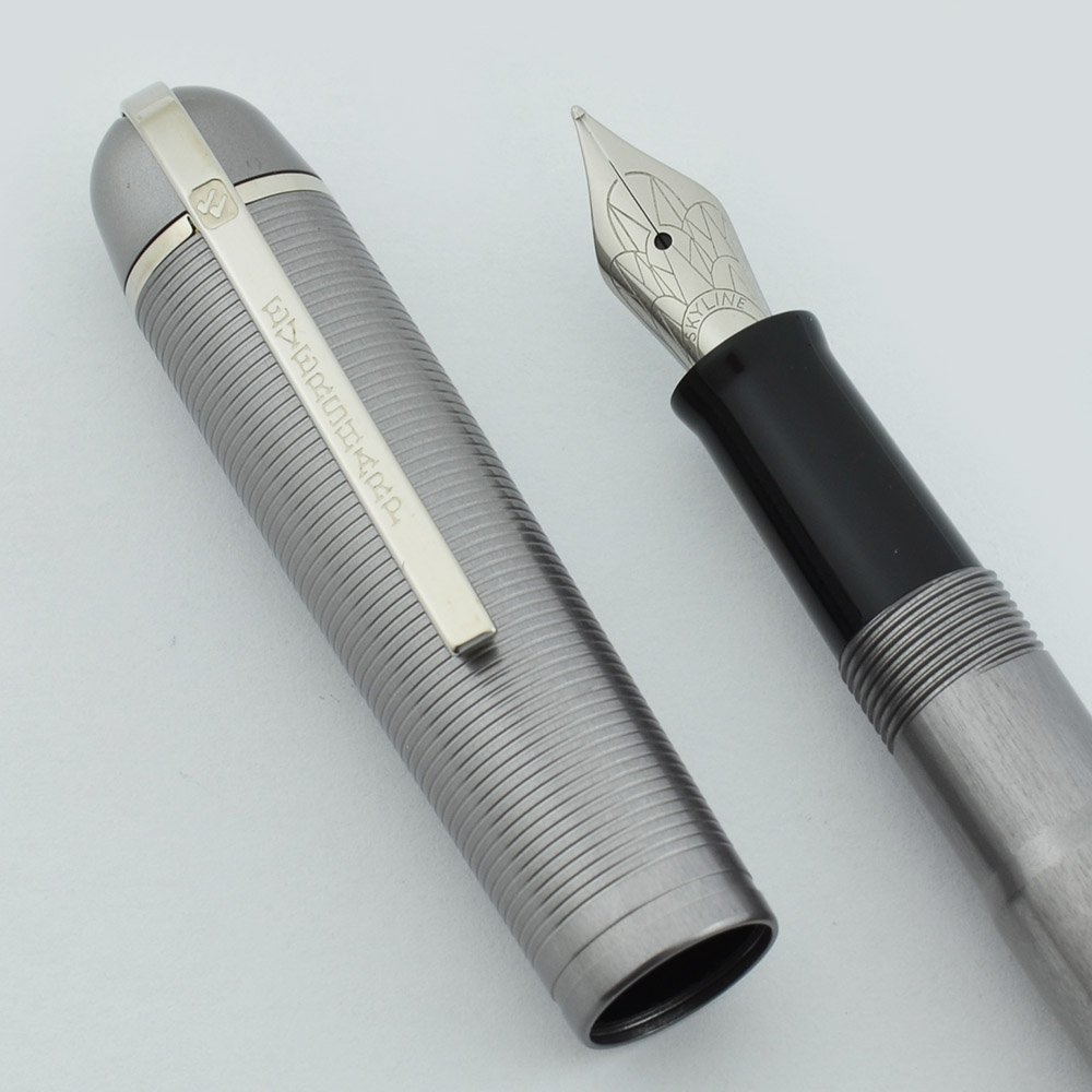 Stylo Plume Vintage Wahl Eversharp Skyline Gris - Rare, Excellent état - Pour Collectionneurs Et Amateurs