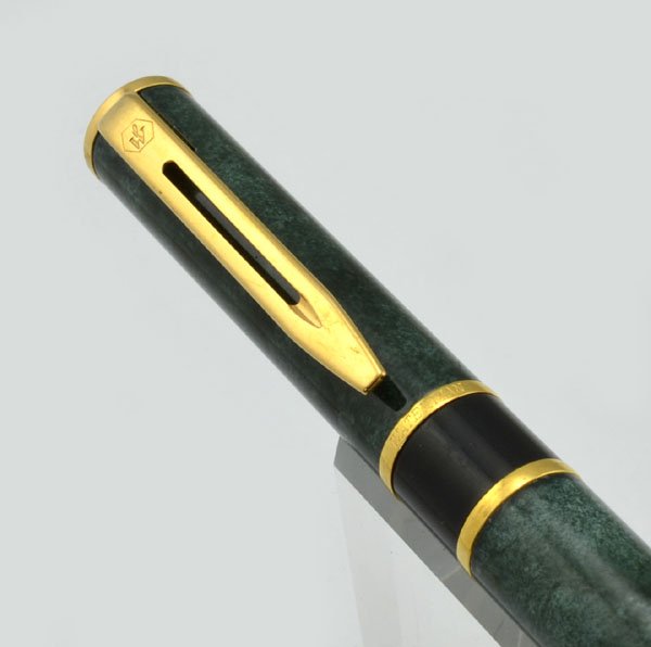 Waterman Laureat (First Version) Rollerball Pen Green Marble & Black