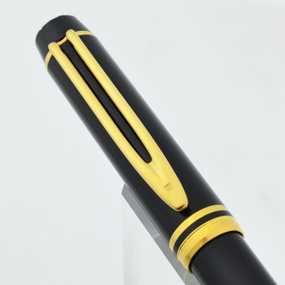 Waterman Le Man 100 Ballpoint Pen Black, Gold Trim (Very Nice, Works