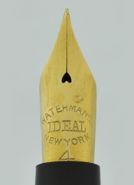 TosdnuosC4 WATERMAN Waterman 14 Eye Dropper - Black Chased Hard Rubber, Flexible