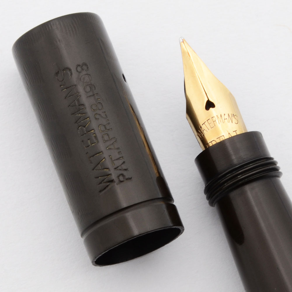 Waterman 42 1/2 V Baby Safety Pen - BCHR, Medium Flexible Waterman Ideal  Nib (Very Nice, Restored) - Peyton Street Pens