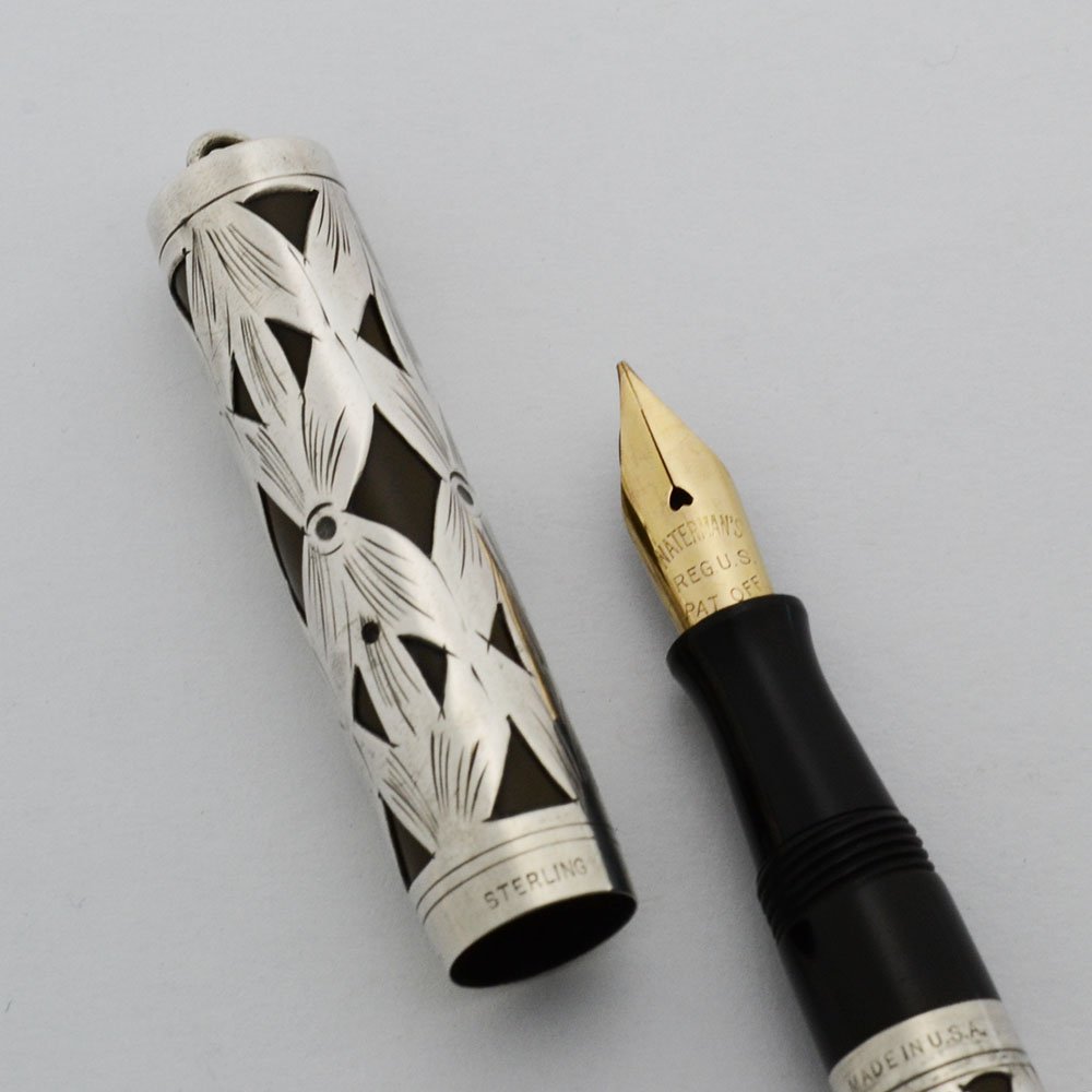 WATERMAN 452 1/2 V Sterling Leaf Filigree 万年筆-