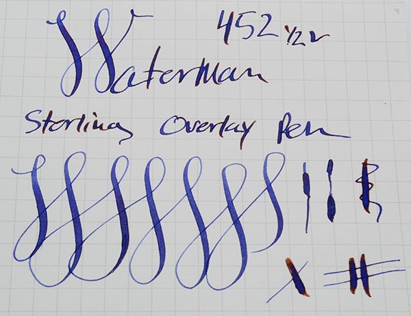 Waterman 452 1/2 V Fountain Pen - Sterling Basketweave Filigree