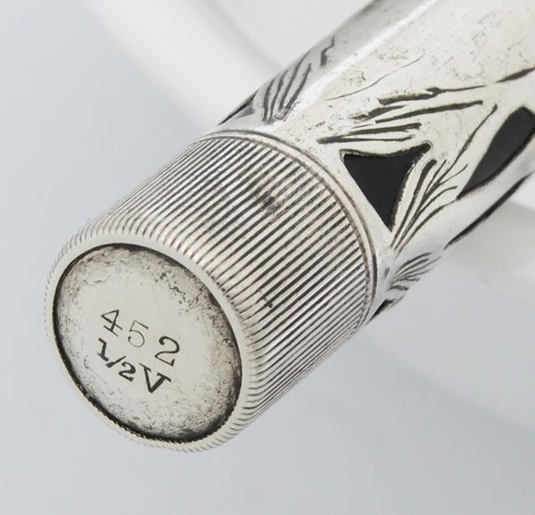 Waterman 452 1/2 V Fountain Pen - Sterling Basketweave Filigree