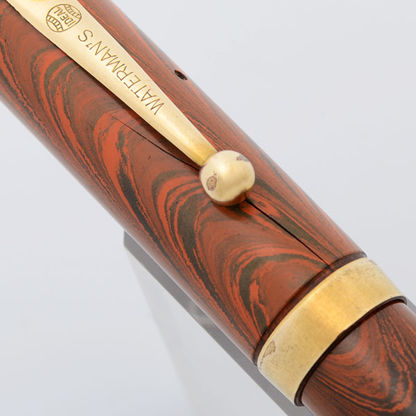 Waterman 52 Red Ripple Fountain Pen (1920s) - Flexible Medium