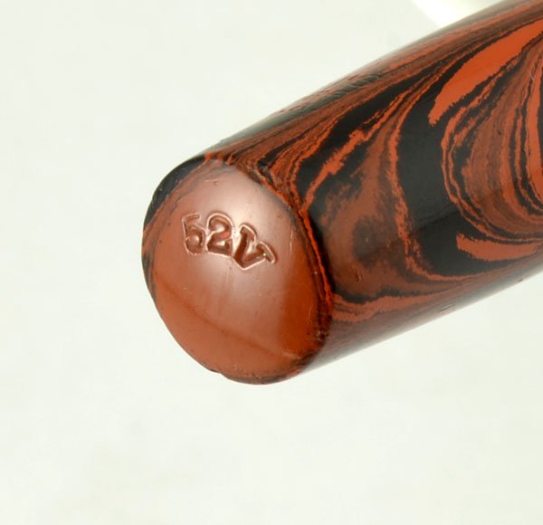 Waterman 52 V Red Ripple Fountain Pen - Flexible #2 Italic Stub