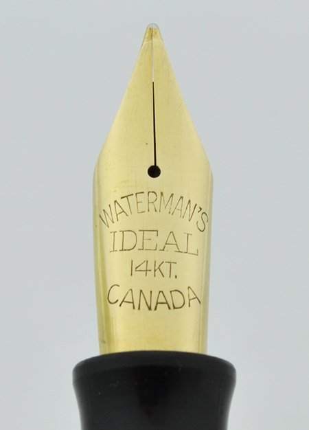 Waterman Commando Fountain Pen (1940s) - Black, Semi-Flex Fine