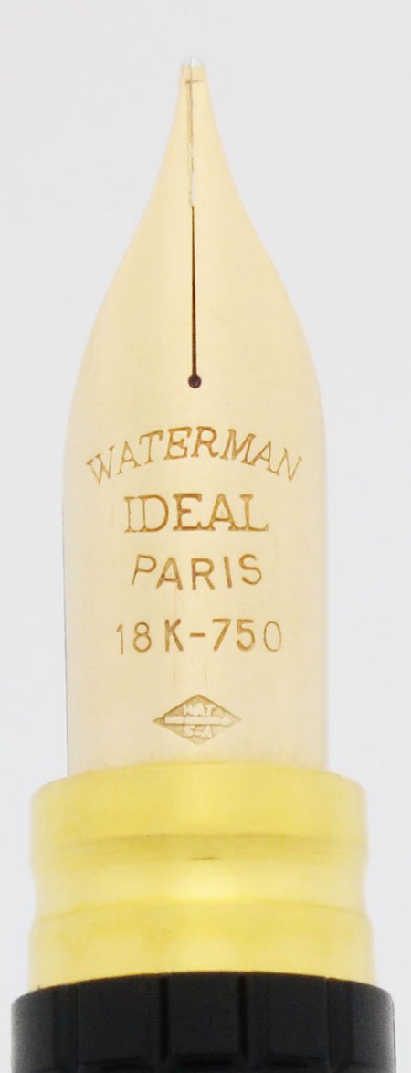 Waterman Exclusive Fountain Pen - Brown Mottled, GP Trim, Fine 18k Nib  (Near Mint, Works Well) - Peyton Street Pens