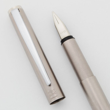 Montblanc Noblesse I Fountain Pen - Brushed Steel, Nickel Plated