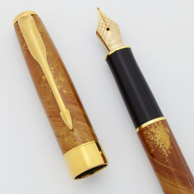 未使用：PARKER万年筆 Sonnet 18K-750 Parker SONNET I Fountain Pen and Pencil Set (1994) - Chinese Laque