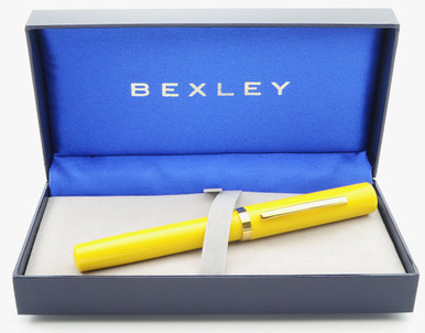Bexley 58 Fountain Pen - Mandarin Yellow, C/C, 18k Fine Nib (New