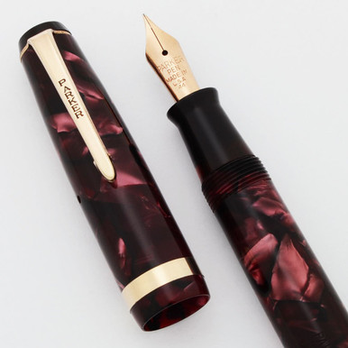 Parker Challenger Fountain Pen (1939) - Tapered Clip, Burgundy