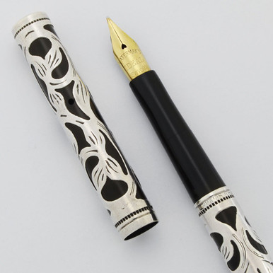 【WATERMAN’S IDEAL】 万年筆　透かし彫り　米国製ヴィンテージ w412half_trefoil_edflex_1__038