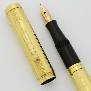 Waterman 0552 Gothic (Checkerboard) Pattern - Gold Filled, Unusual