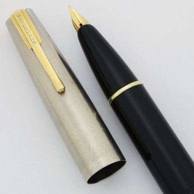 Waterman Lady Garland Fountain Pen (1940s) - Black, Steel Cap