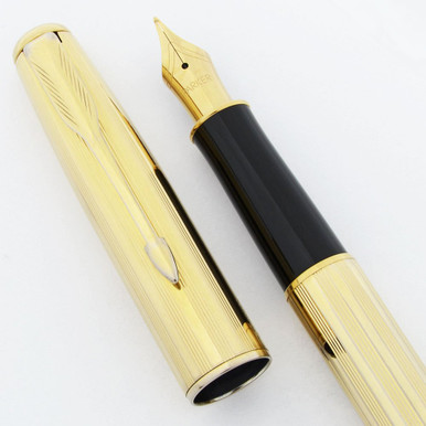Parker Sonnet Fountain Pen (France, 1997) - Gold Plate Lines GT