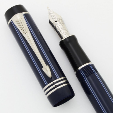 Parker Duofold Centennial Fountain Pen (2004) - Pinstripe Blue
