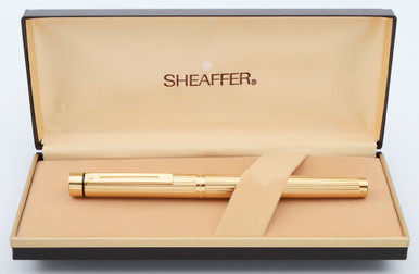 Sheaffer Targa 1005 Fountain Pen (1970s-90s) - Gold Fluted, C/C