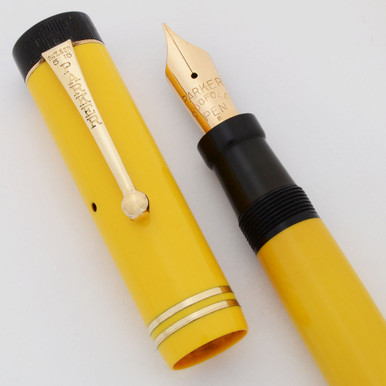 Parker Duofold Senior Fountain Pen (1929) - Mandarin Yellow