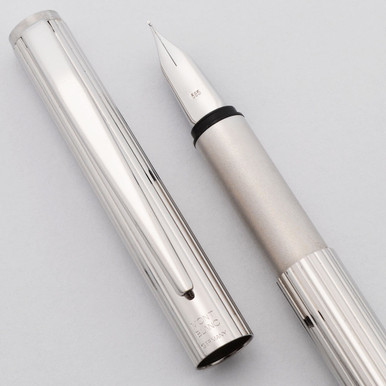 Montblanc Noblesse Slimline Fountain Pen - Platinum Plated Lined