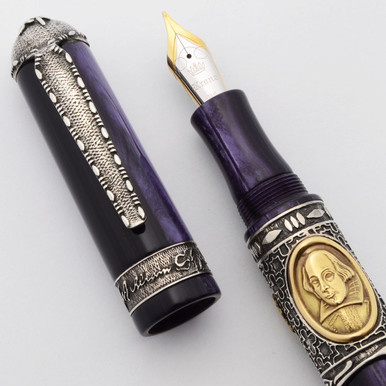 Krone William Shakespeare LE Fountain Pen - Purple w Sterling-Gold